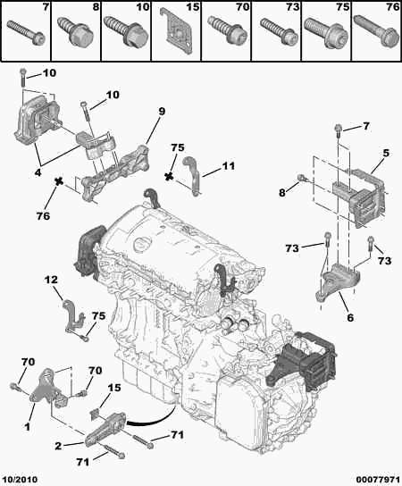 PEUGEOT 1806 96 - Подушка, опора, подвеска двигателя autosila-amz.com