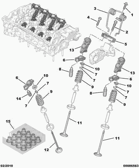 PEUGEOT 0942.87 - Толкатель, гидрокомпенсатор autosila-amz.com