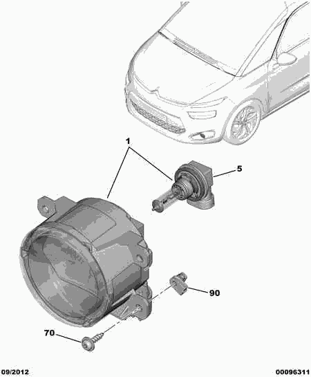 CITROËN/PEUGEOT 6208 Q3 - Противотуманная фара autosila-amz.com