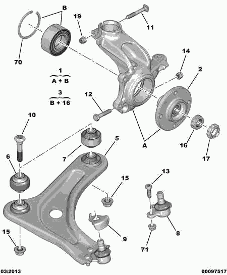 PEUGEOT 96 770 405 80 - Сайлентблок, рычаг подвески колеса autosila-amz.com