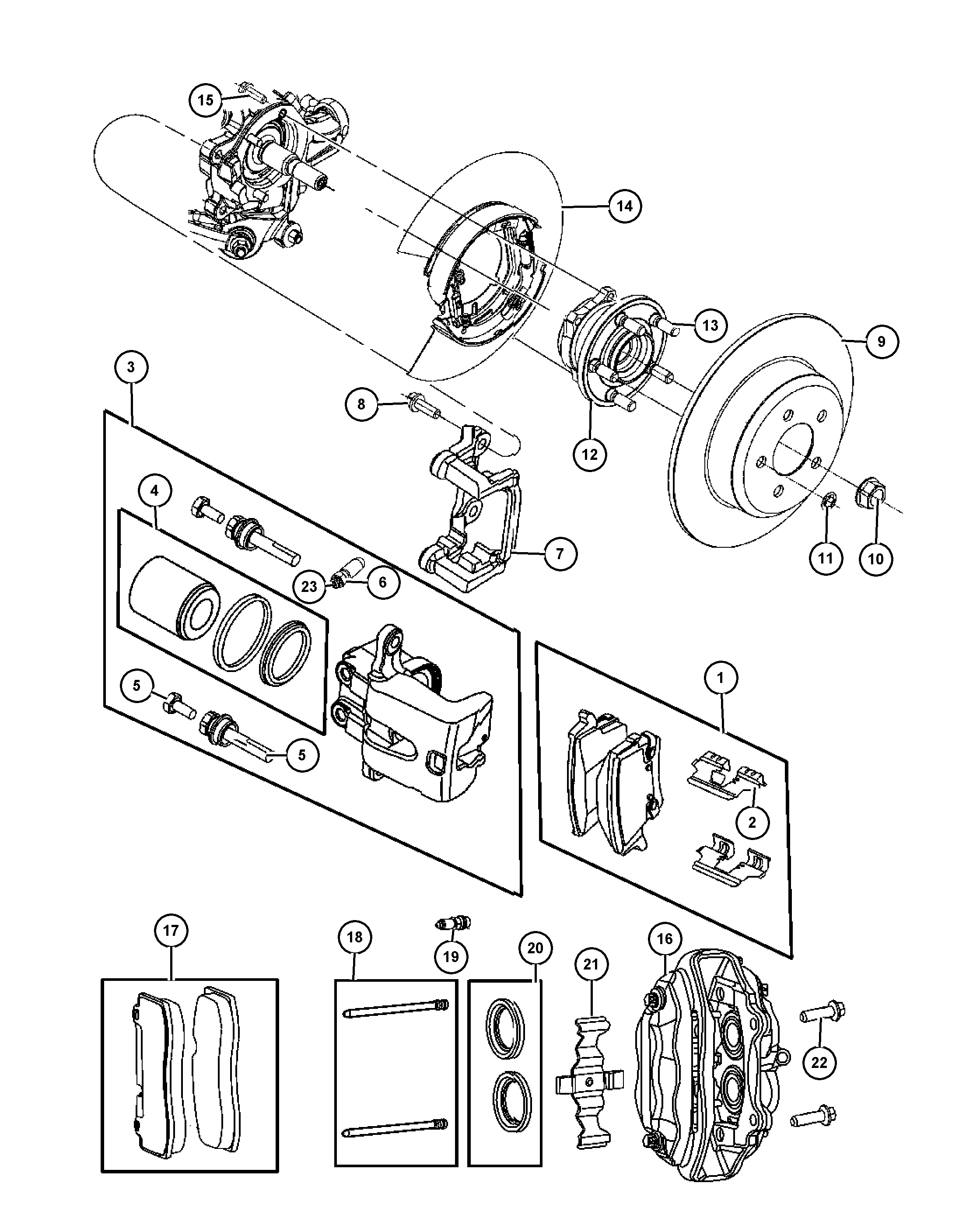 Chevrolet 68144 223AA - Тормозные колодки, дисковые, комплект autosila-amz.com