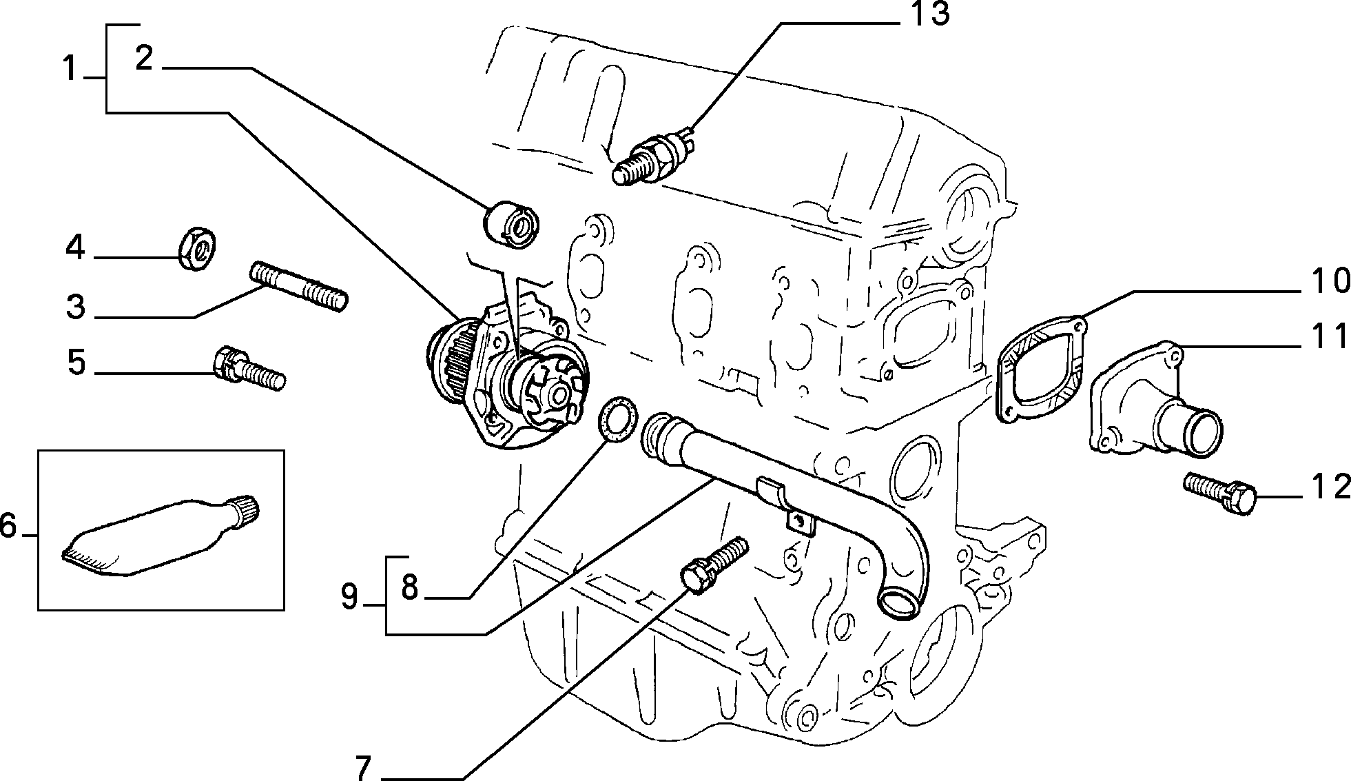 Alfarome/Fiat/Lanci 71713727 - Водяной насос autosila-amz.com