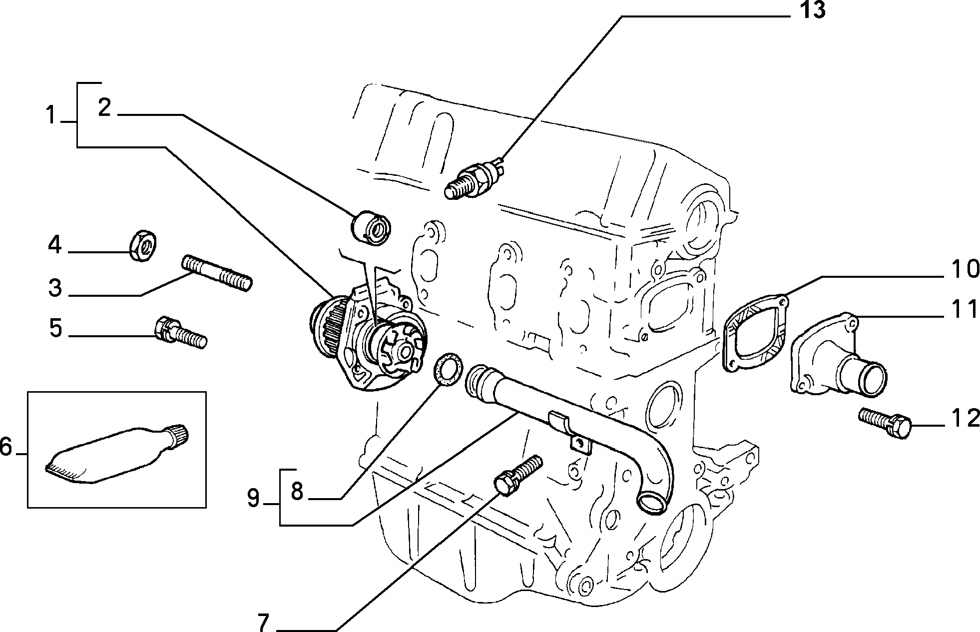 Zastava 46531183 - Водяной насос + комплект зубчатого ремня ГРМ autosila-amz.com