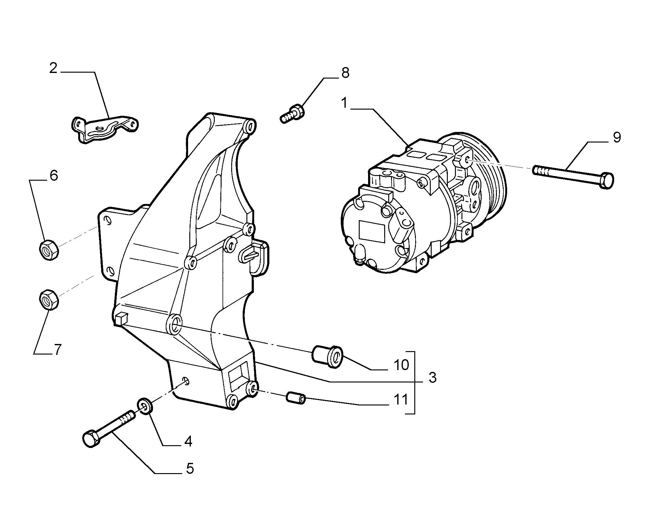 Opel 55194880 - Компрессор кондиционера autosila-amz.com