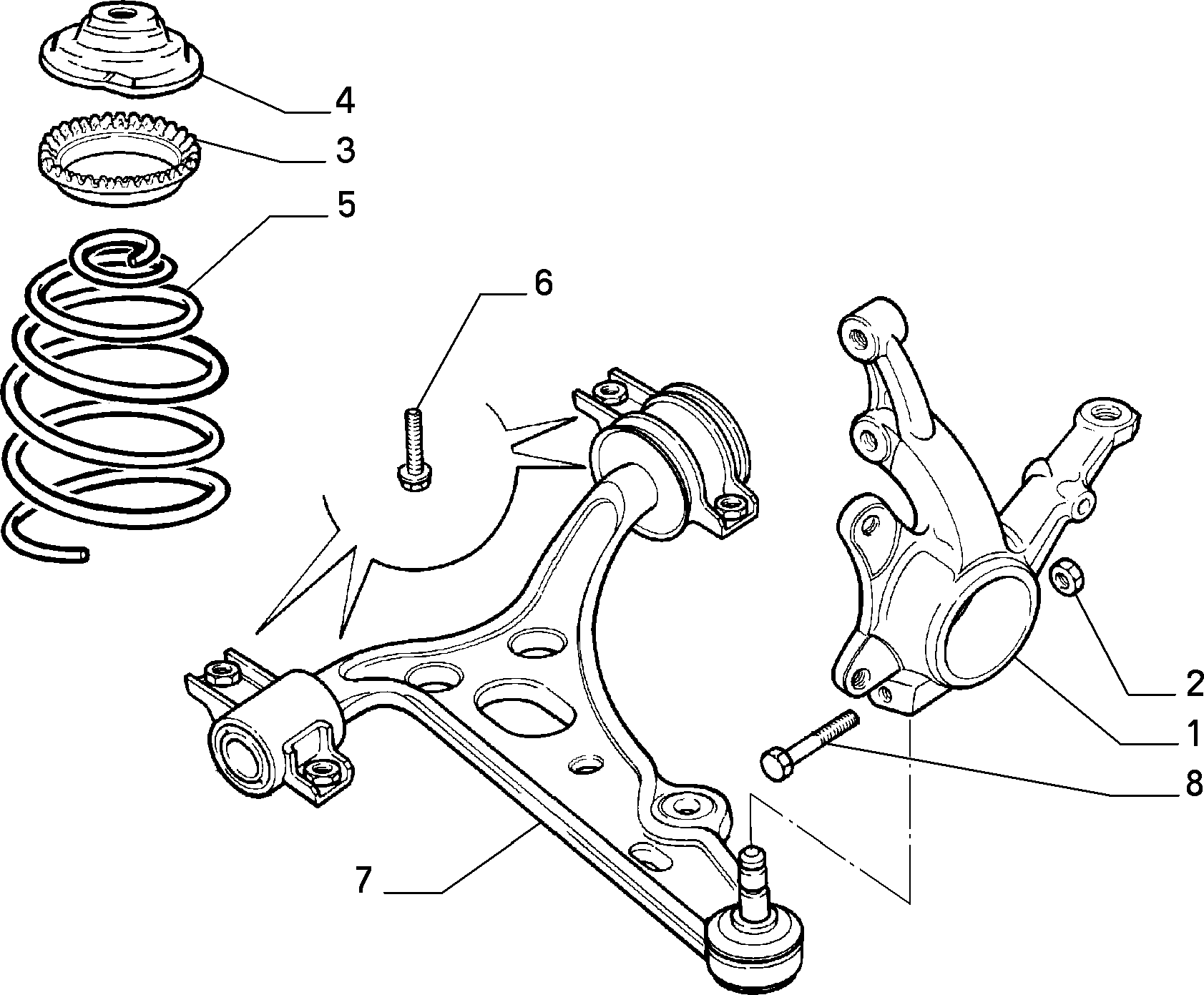 Alfarome/Fiat/Lanci 71747915 - Рычаг подвески колеса autosila-amz.com