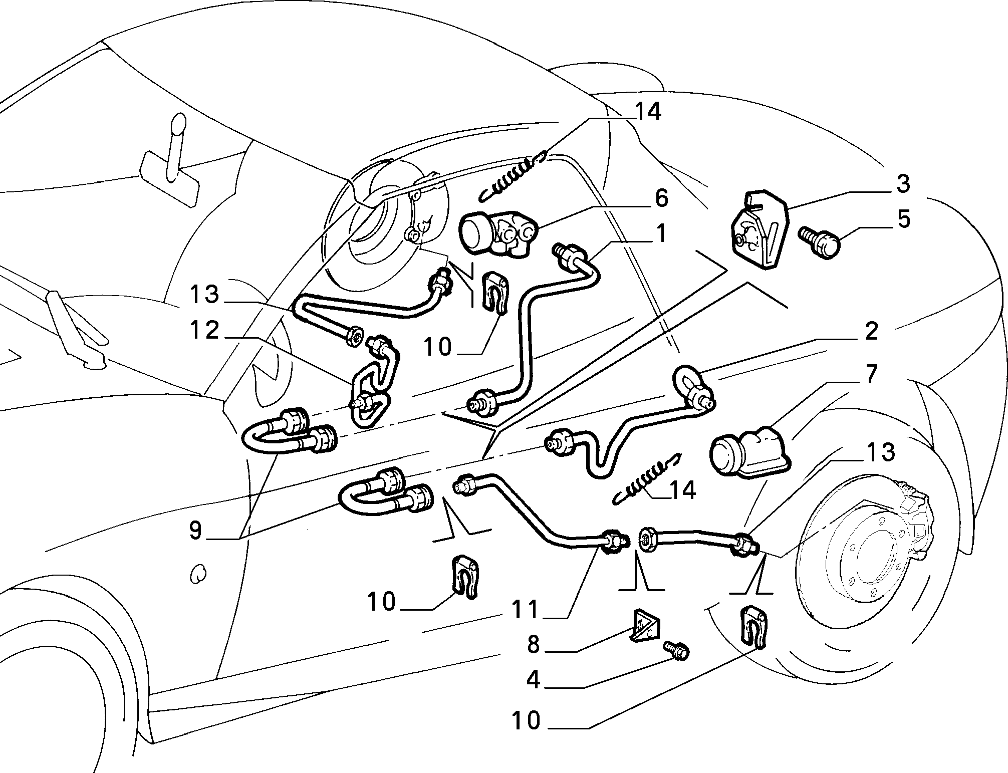 FIAT 7603330 - Тормозной шланг autosila-amz.com