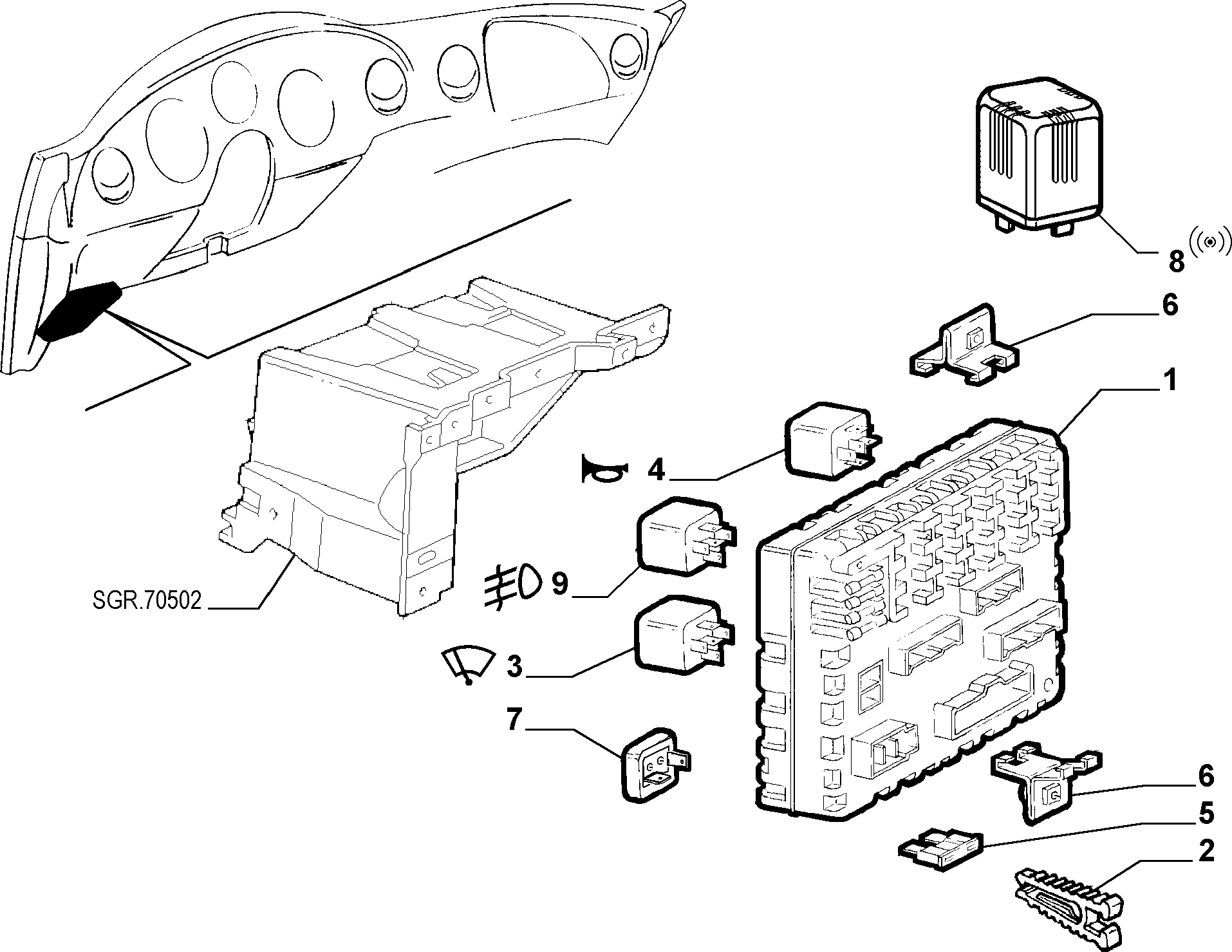 FIAT 46520412 - 46520412 РЕЛЕ 4 КОНТАКТА 12V 30A (232005 B047) ЗАМЕНА 11129885 & autosila-amz.com