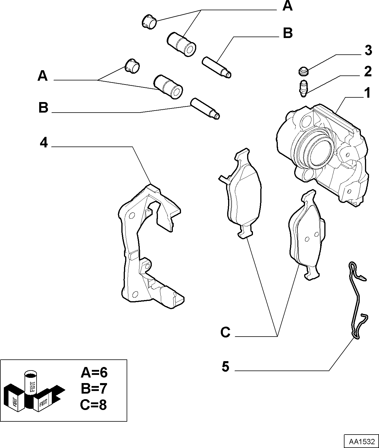 FIAT 77364226 - Тормозной суппорт autosila-amz.com