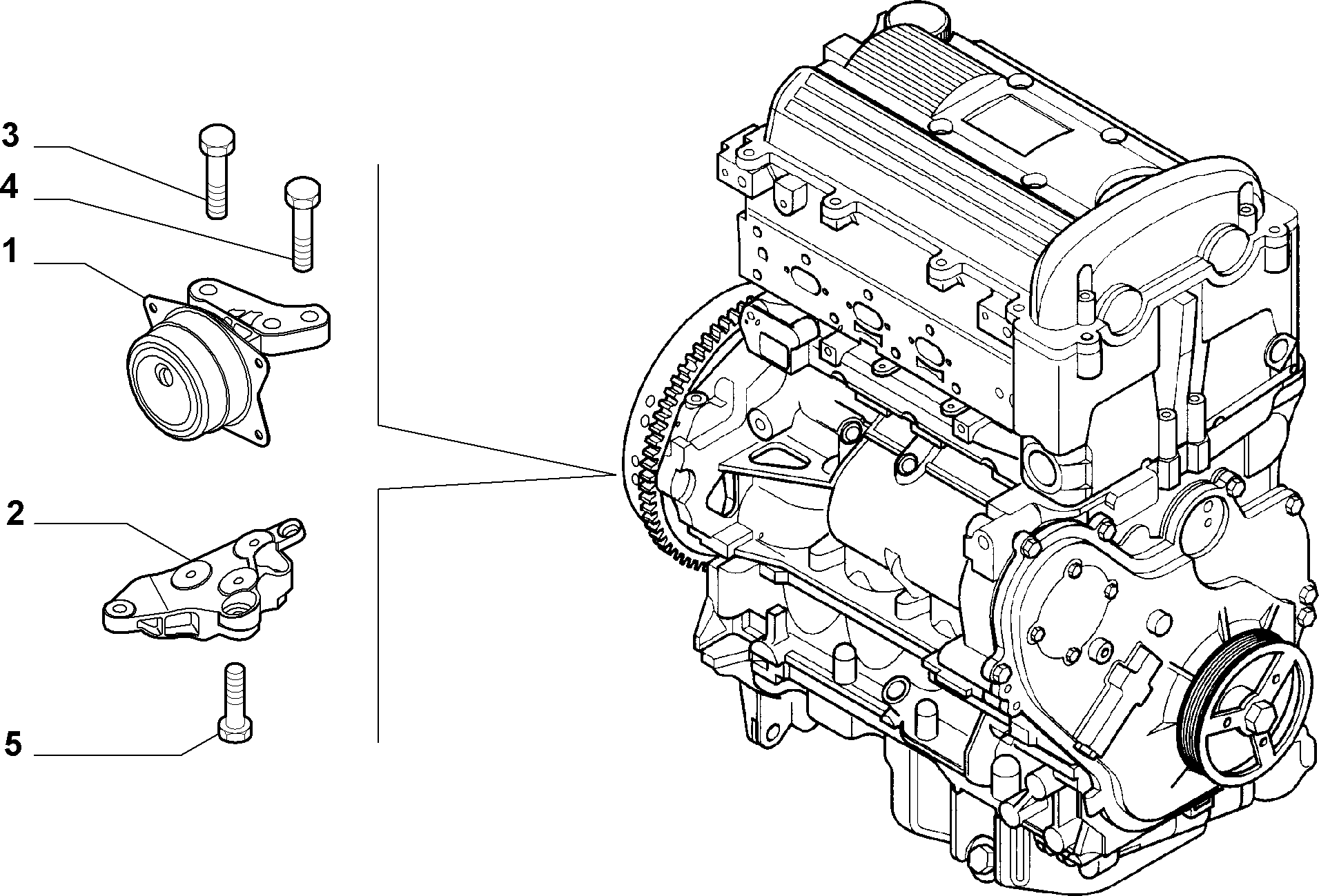 FIAT 51782642 - Подушка, опора, подвеска двигателя autosila-amz.com