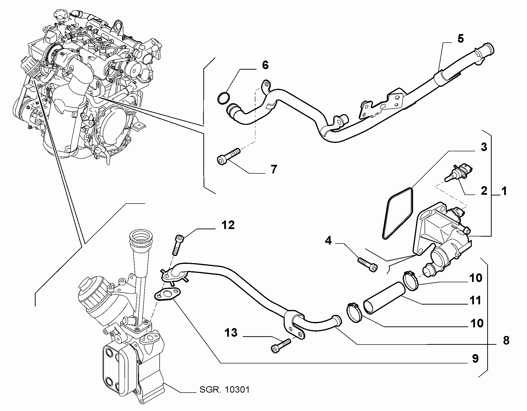 FIAT 55209535 - Шланг радиатора autosila-amz.com