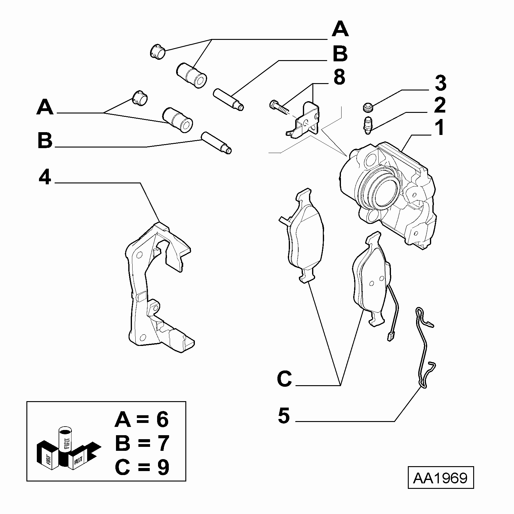 Alfarome/Fiat/Lanci 77366538 - Тормозные колодки, дисковые, комплект autosila-amz.com