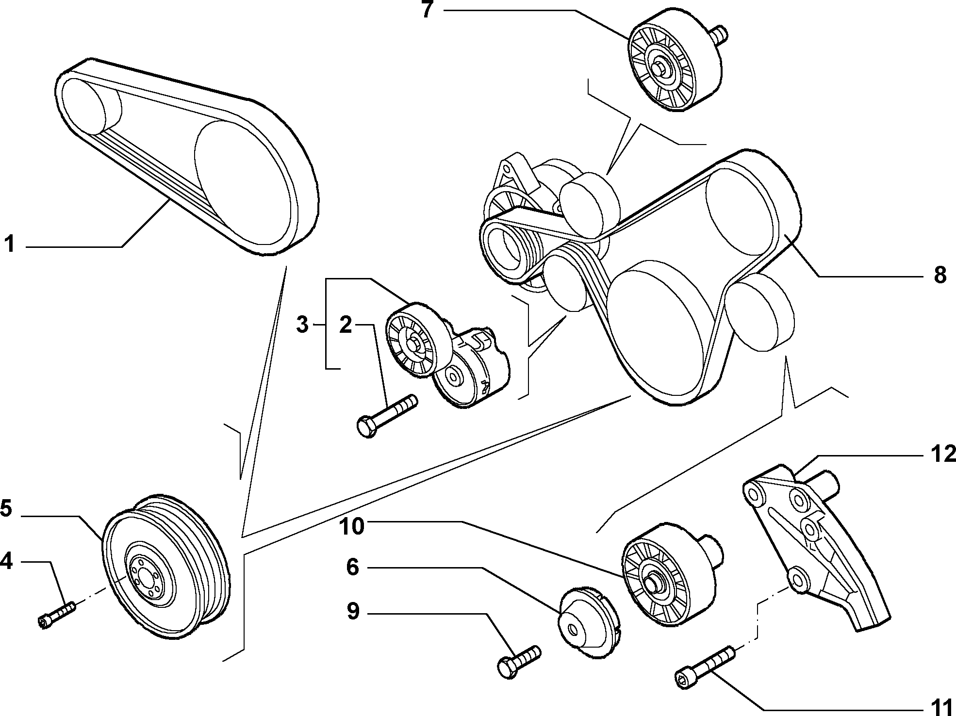 Lancia 60654130 - Ролик, поликлиновый ремень autosila-amz.com