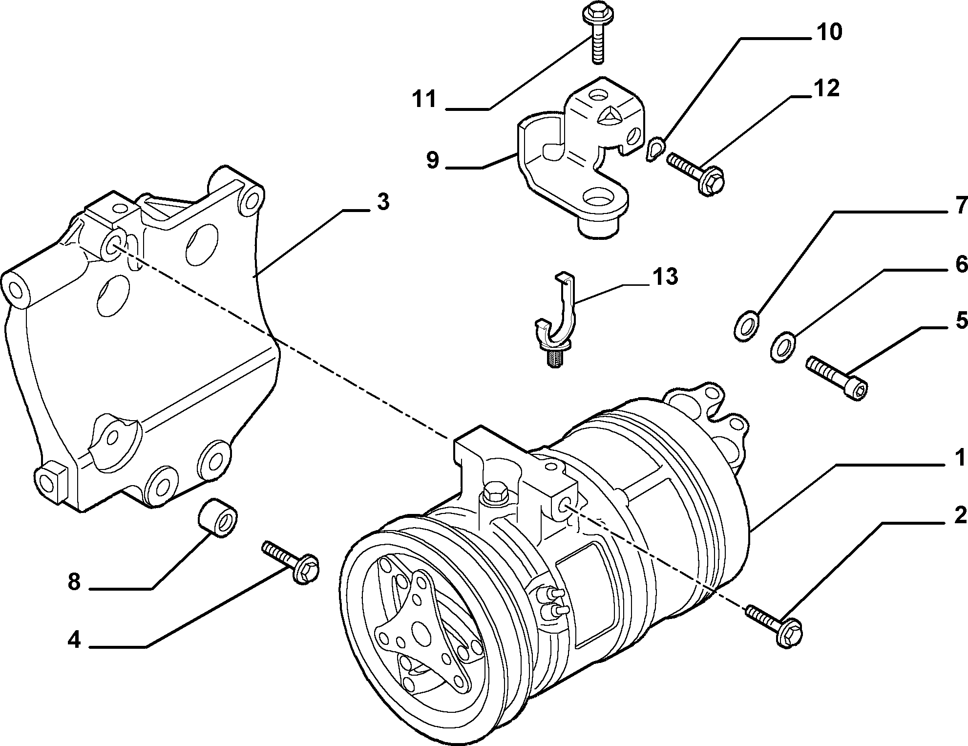 FIAT 46809223 - Компрессор кондиционера autosila-amz.com