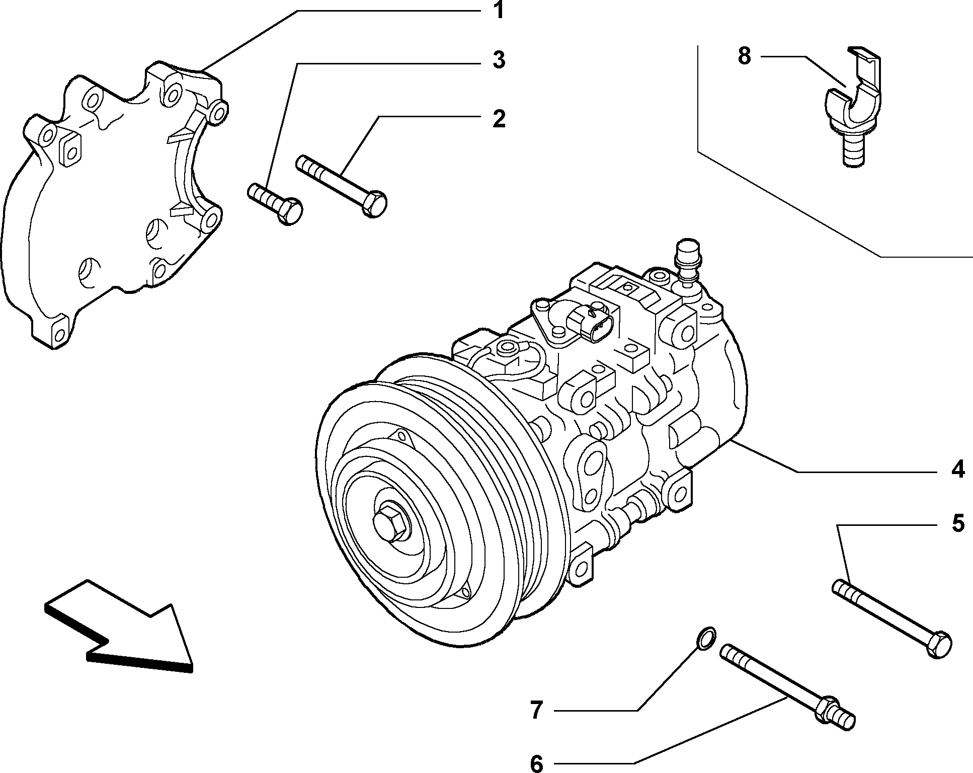 Alfa Romeo 517 5253 1 - Компрессор кондиционера autosila-amz.com