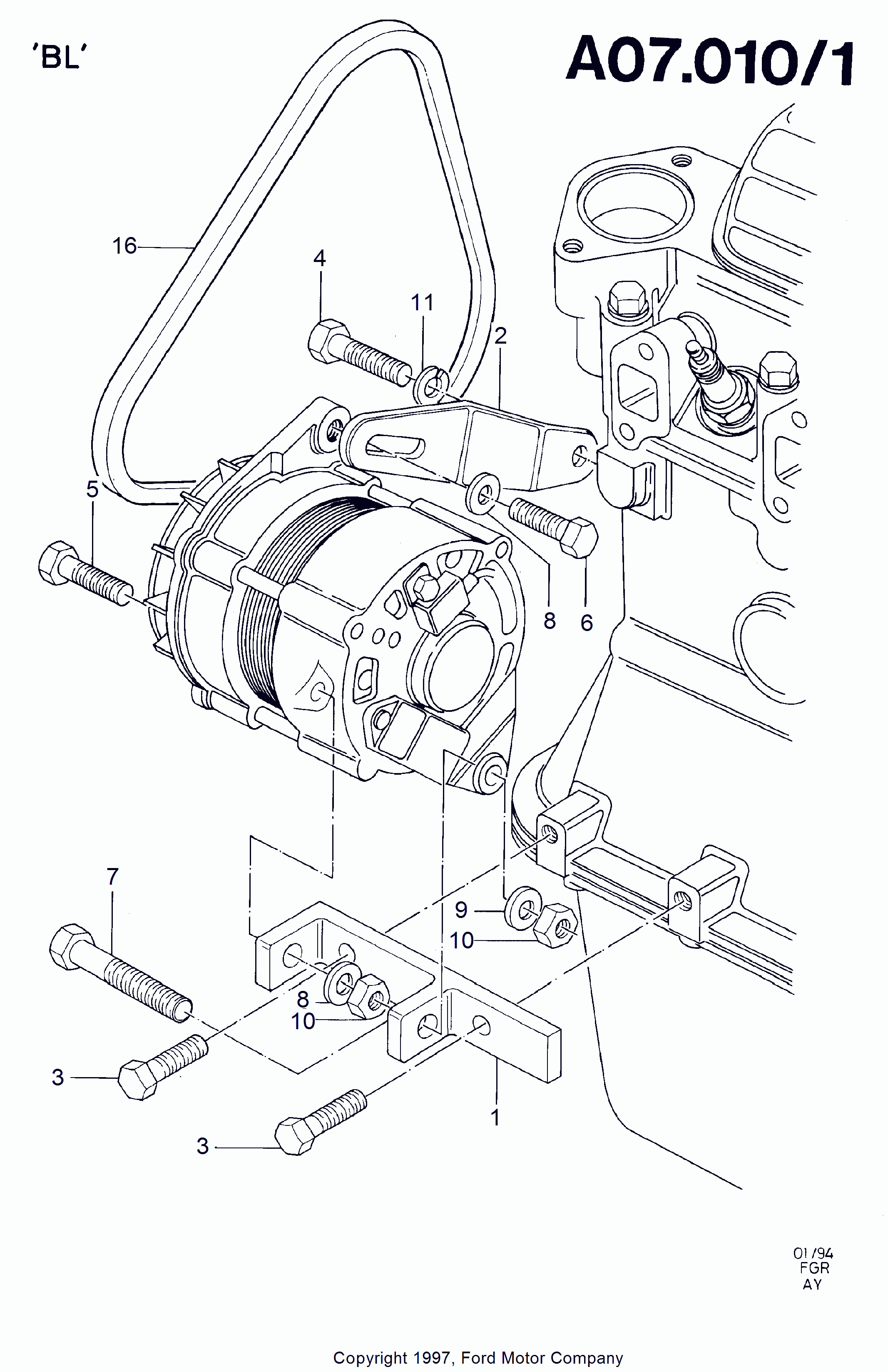 FORD 6792801 - ремень клиновой VW autosila-amz.com