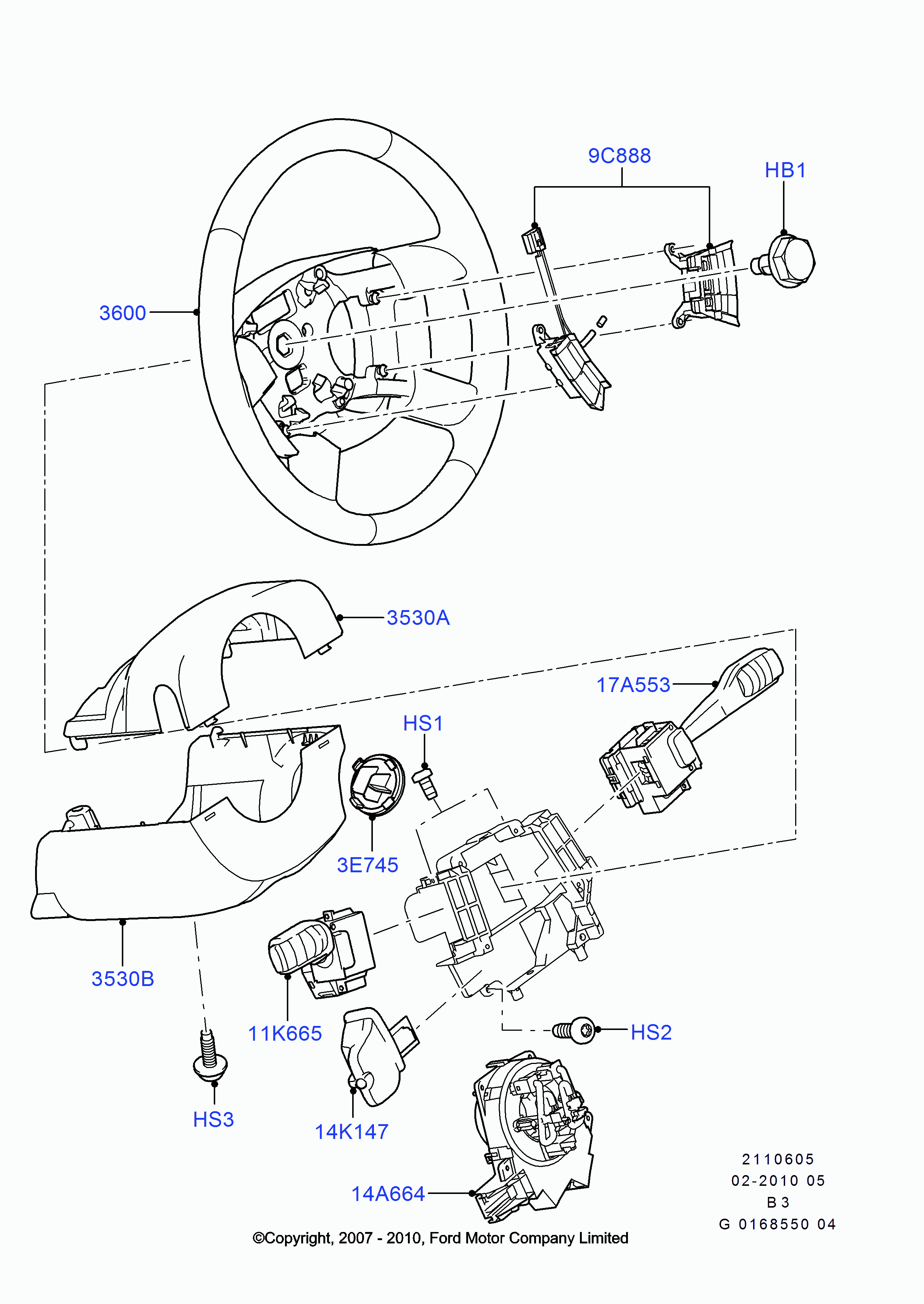 FORD 1763646 - Контактная группа AirBag Foc 05- autosila-amz.com