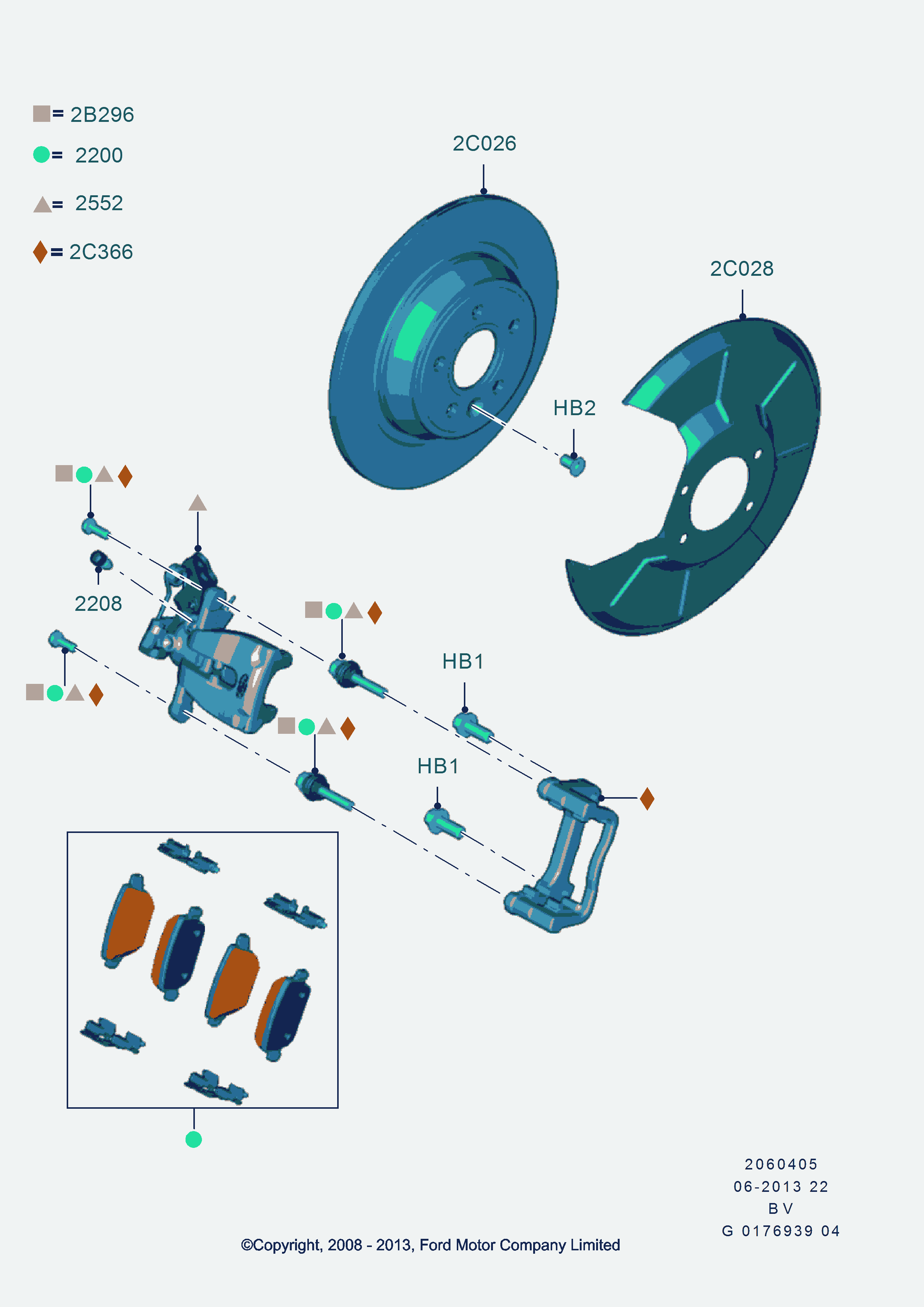 FORD 1738987 - 1738987 FORD СУППОРТ В СБОРЕ RE RH MON 07/S-MAX/GAL/KUGA autosila-amz.com