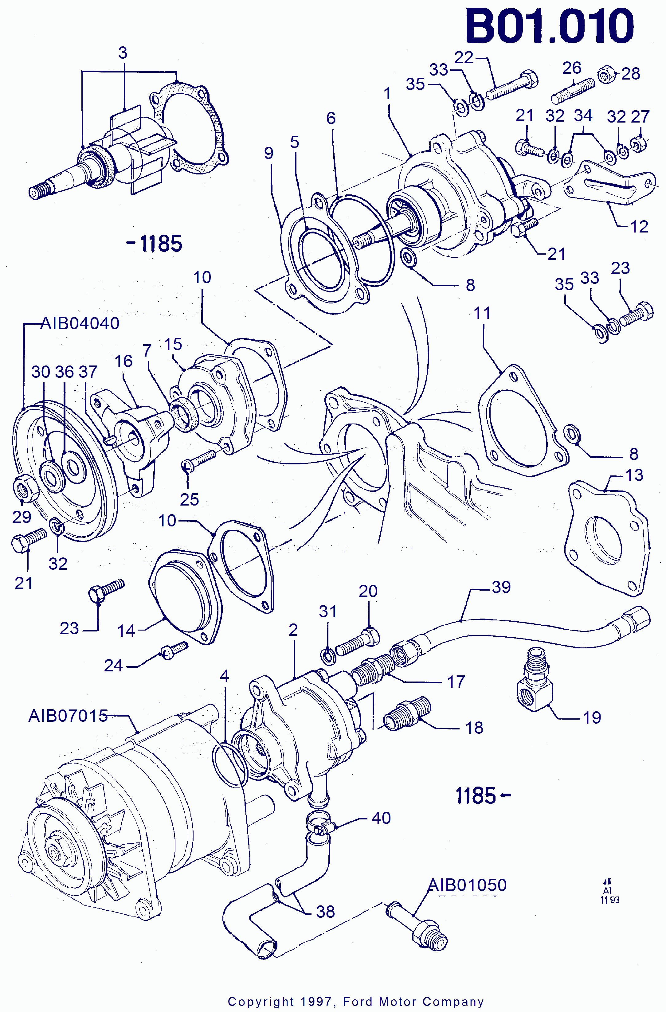 FORD 1072828 - Масляный шланг autosila-amz.com