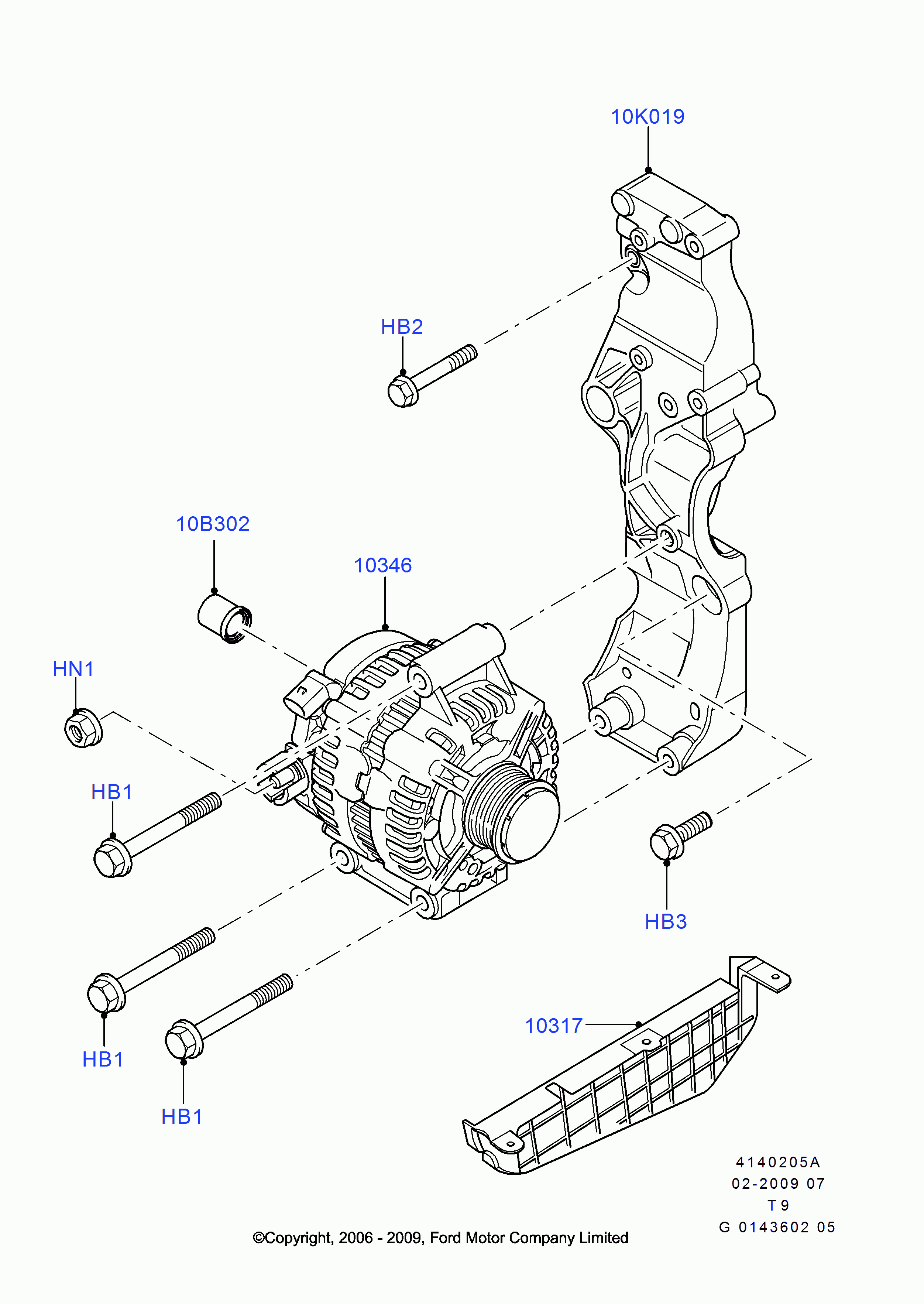 FORD USA 1747021 - Генератор autosila-amz.com