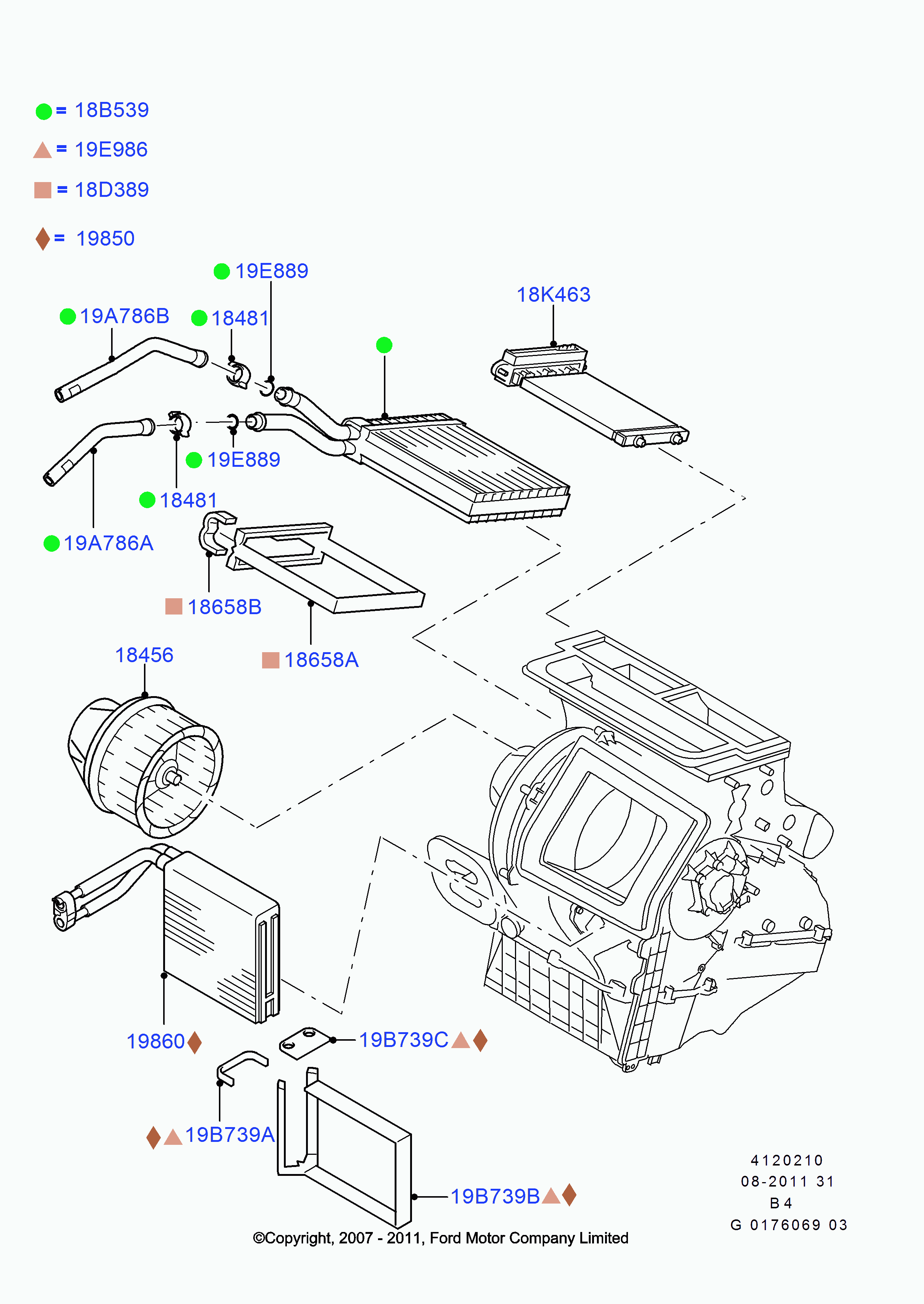 FORD 1342708 - 1342708 Кольцо уплотнительное радиатора отопителя autosila-amz.com