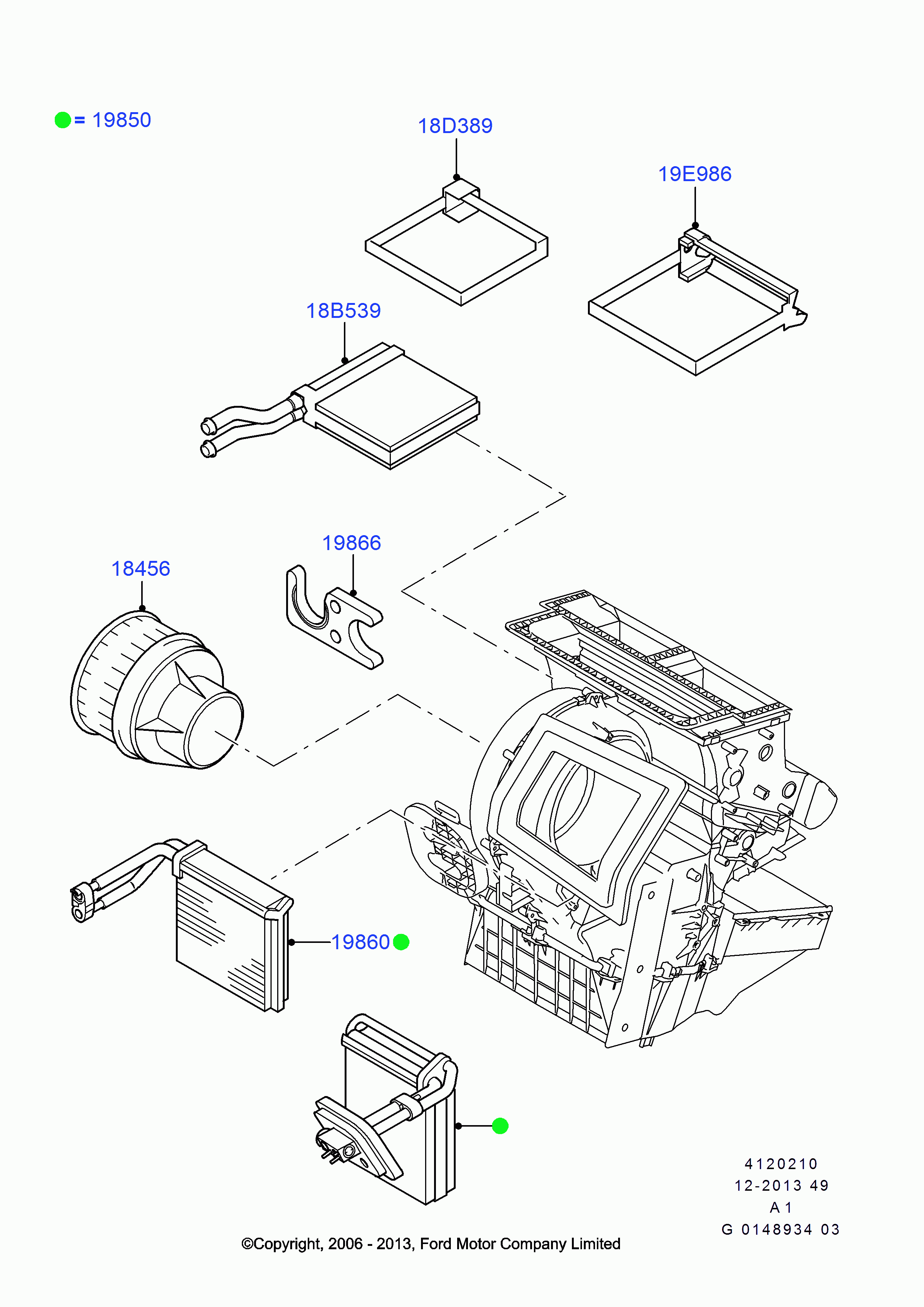 FORD 1751574 - Теплообменник, отопление салона autosila-amz.com