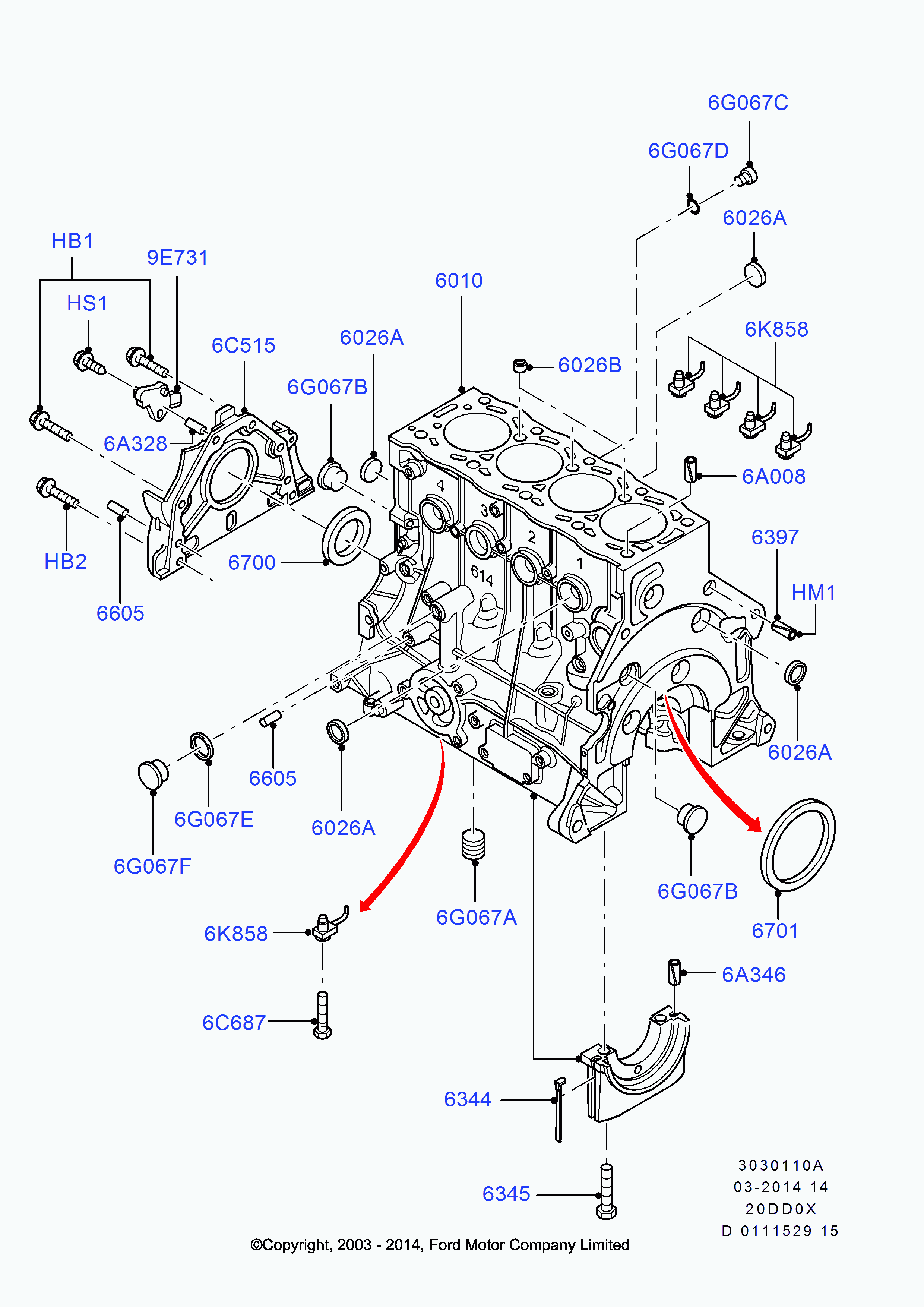 FORD 1 826 504 - сальник коленвала задний!\ Ford Focus II/III/Mondeo IV 05> autosila-amz.com