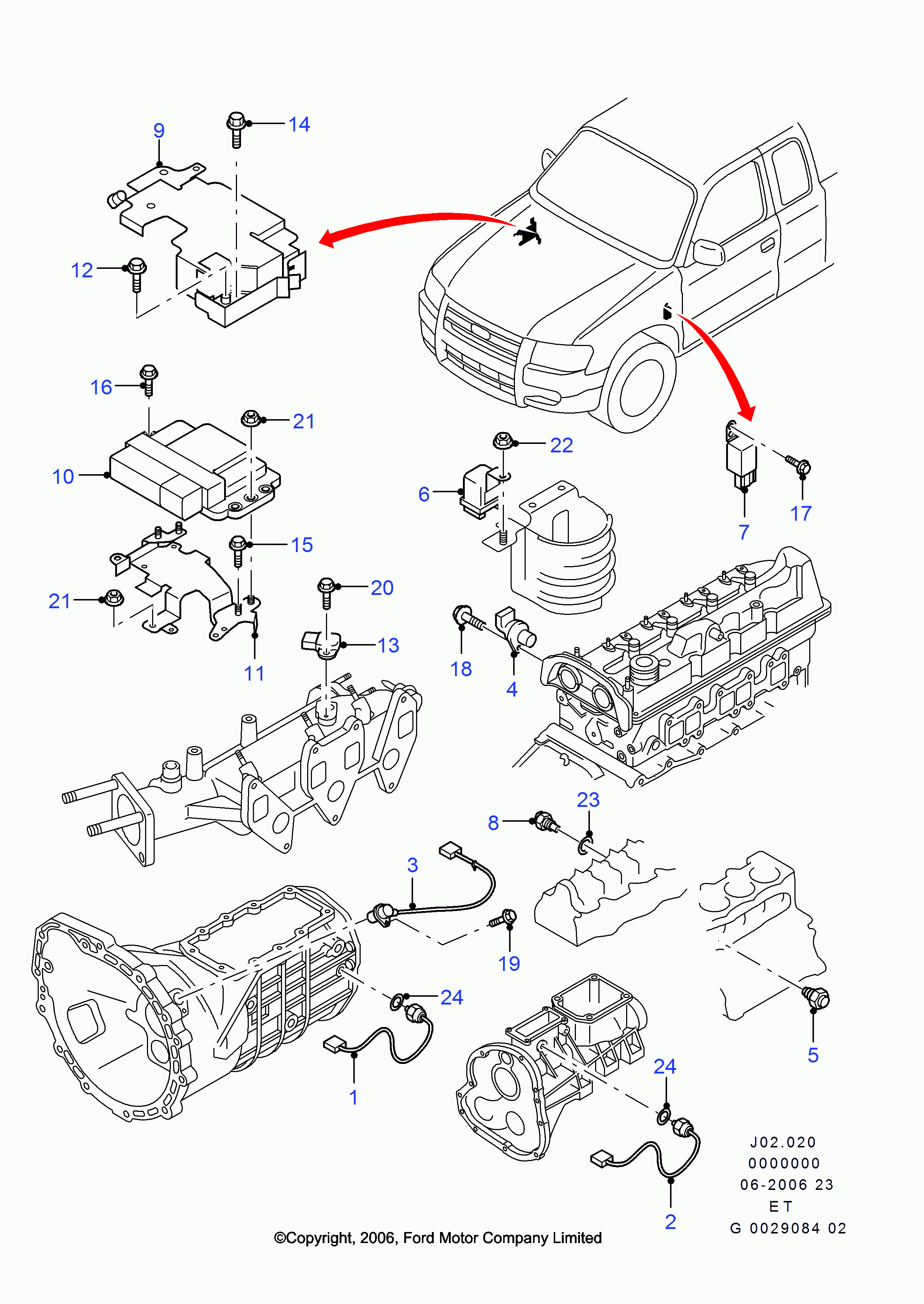 FORD 1 448 387 - Датчик давления во впускном коллекторе autosila-amz.com