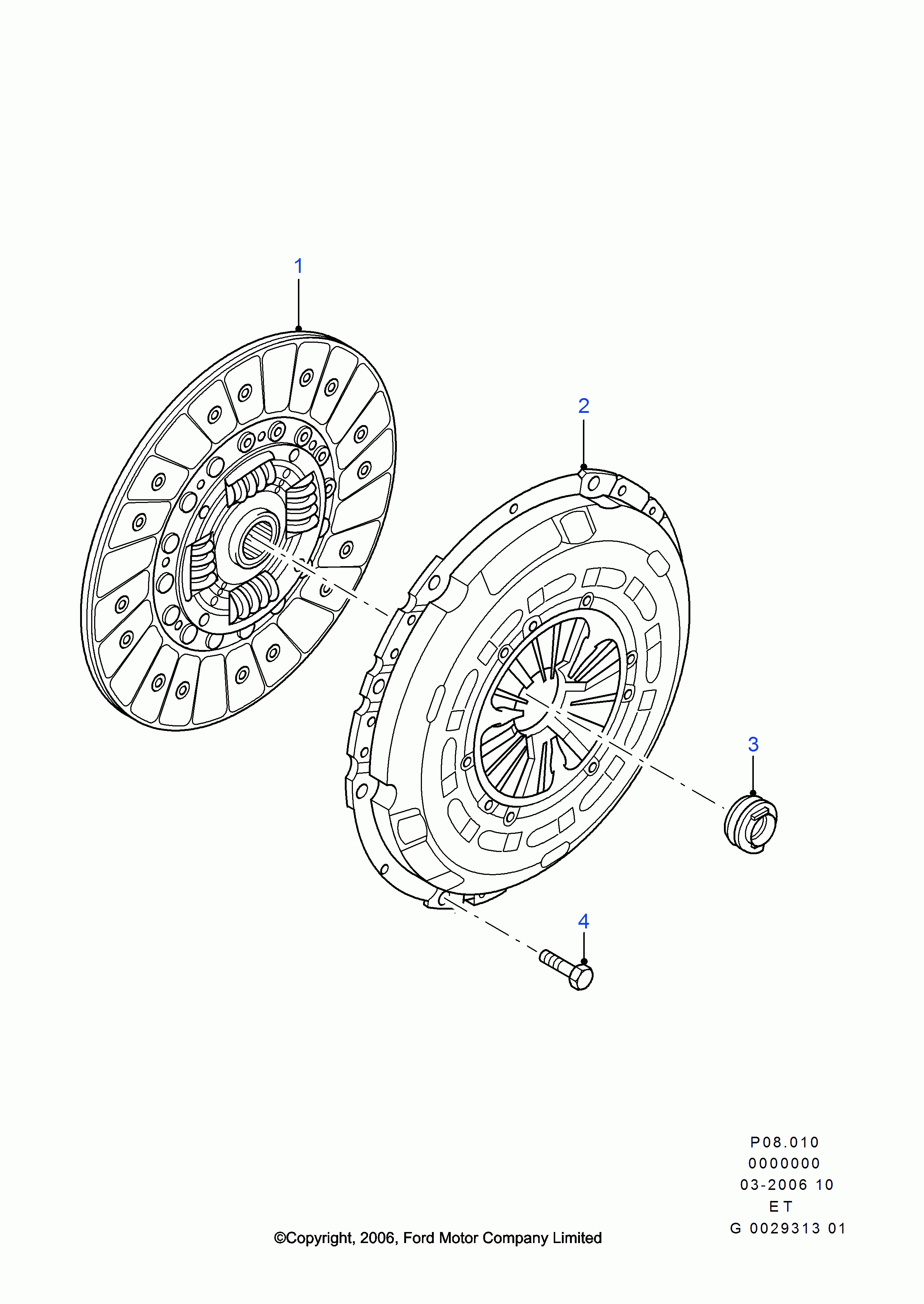 FORD 4637199 - ПОДШИПНИК ВЫЖИМНОЙ 2,0/2,3 M6 02- autosila-amz.com