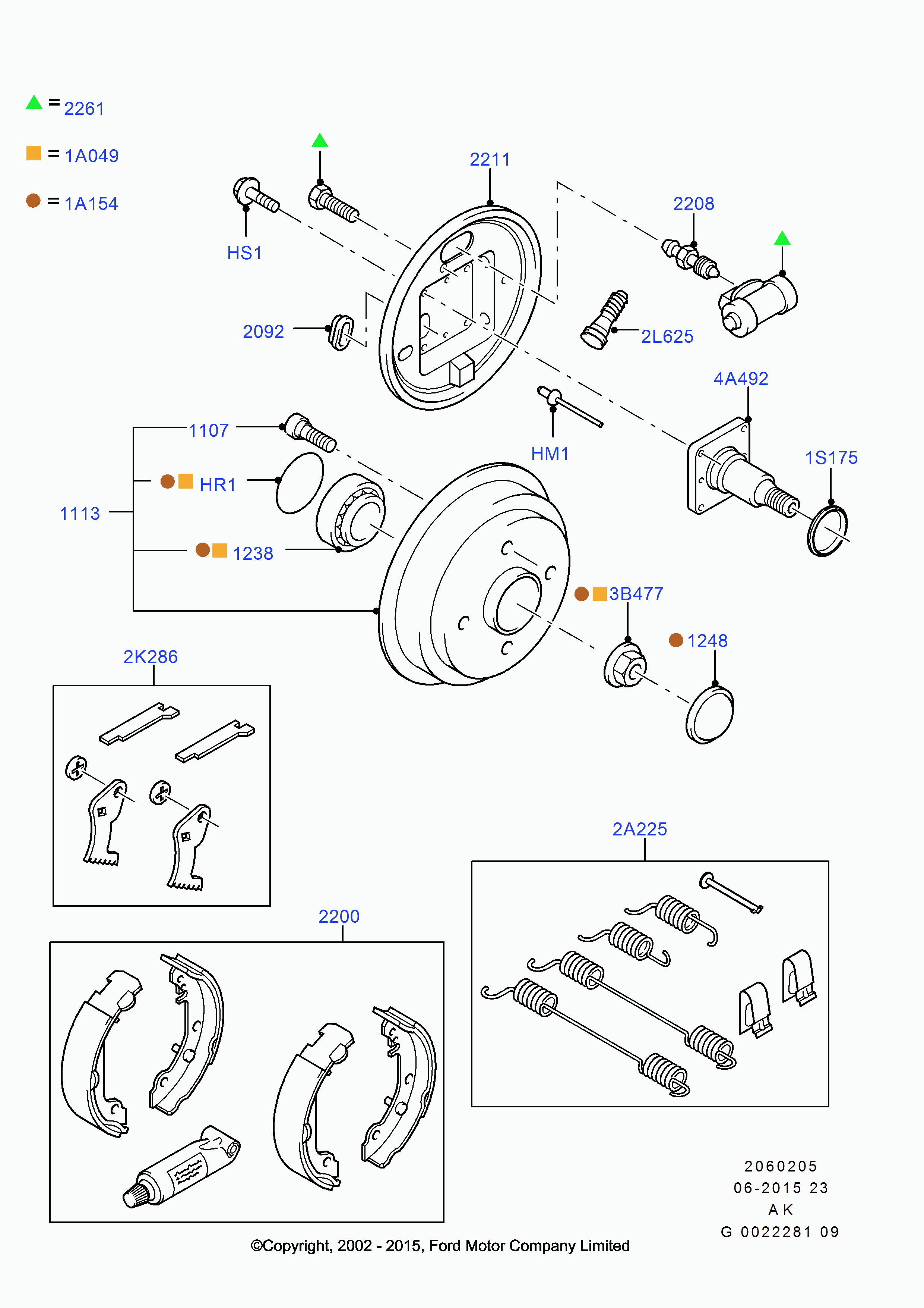 FORD 1126158 - Колодки тормозные заднние (барабанные тормоза) autosila-amz.com