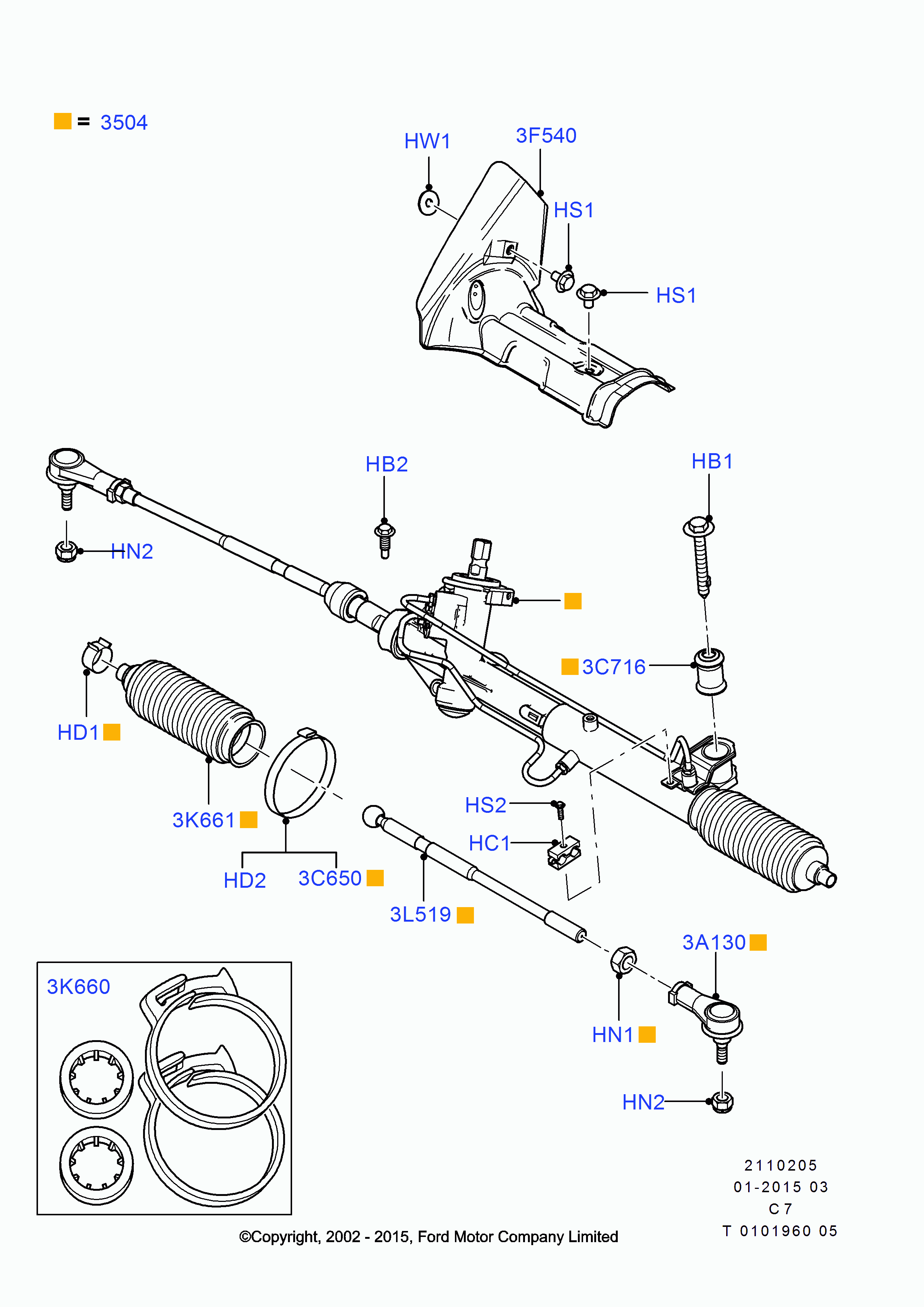 FORD 4381841 - ПЫЛЬНИК НА РУЛЕВУЮ ТЯГУ FOCUS (1998 - 2005), TRANSIT CONNECT (2002 -...) С ХОМУТАМИ autosila-amz.com