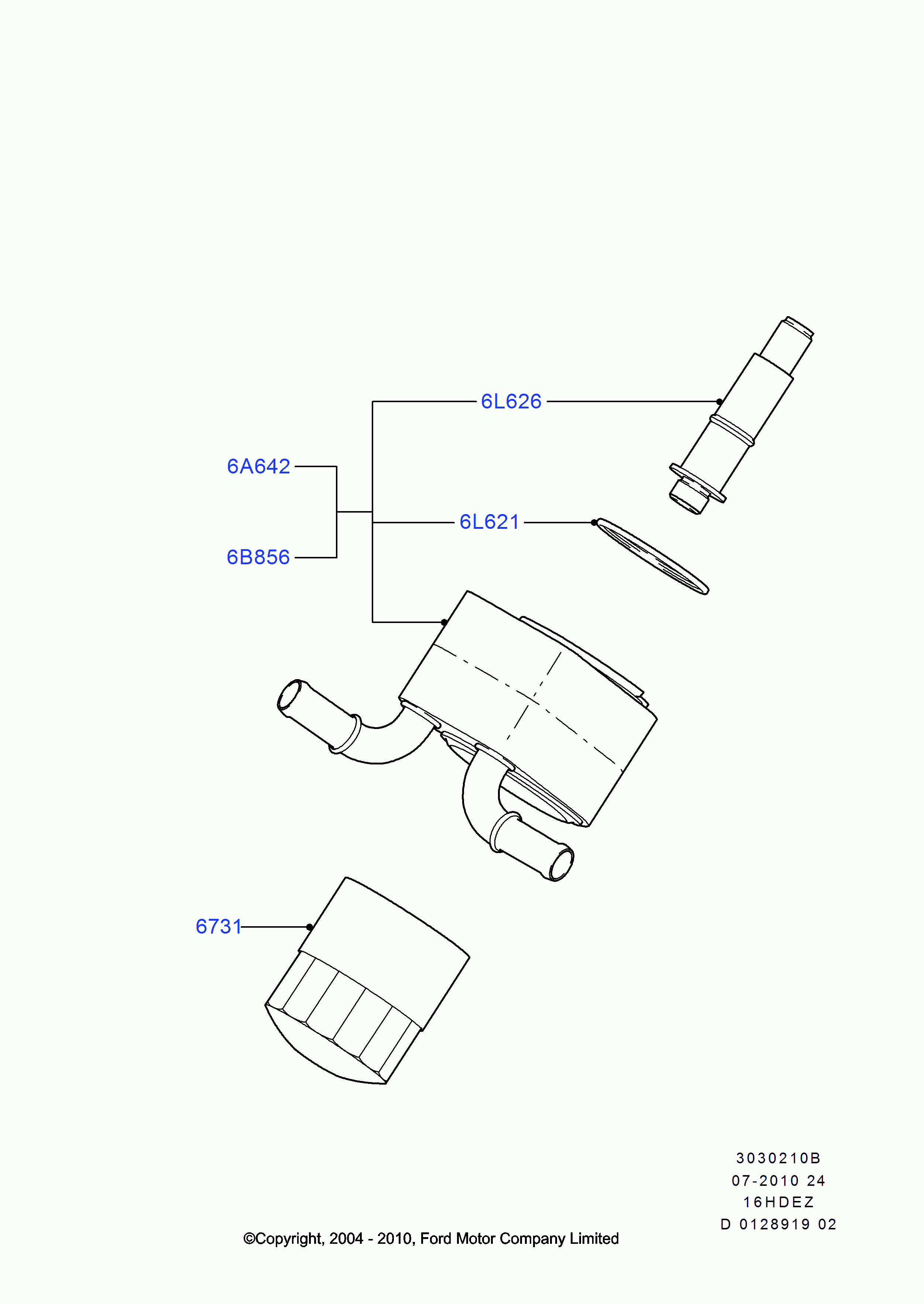FORD 1852773 - Масляный радиатор, двигательное масло autosila-amz.com