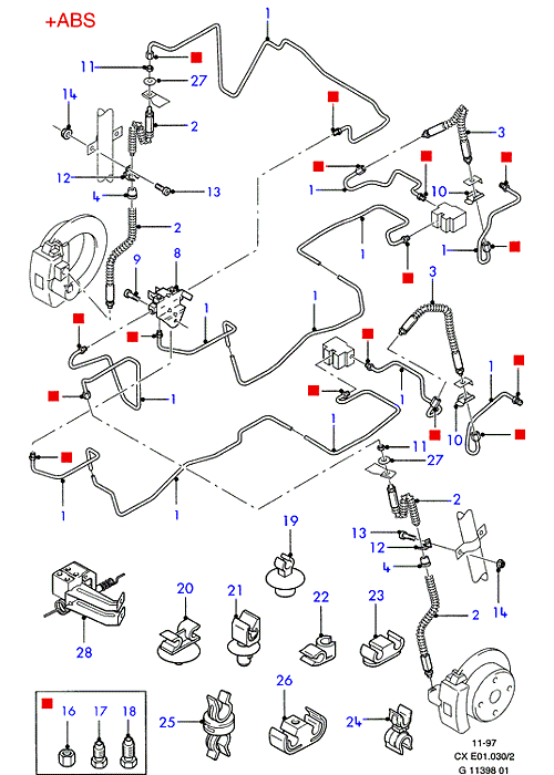 FORD 1013815 - Тормозной шланг autosila-amz.com