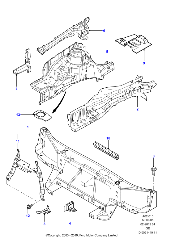 FORD 1117453 - сальник коленвала зад. в корпусе Ford autosila-amz.com