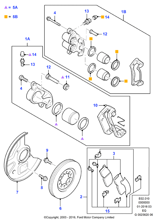 FORD USA 3664608 - Тормозной суппорт autosila-amz.com