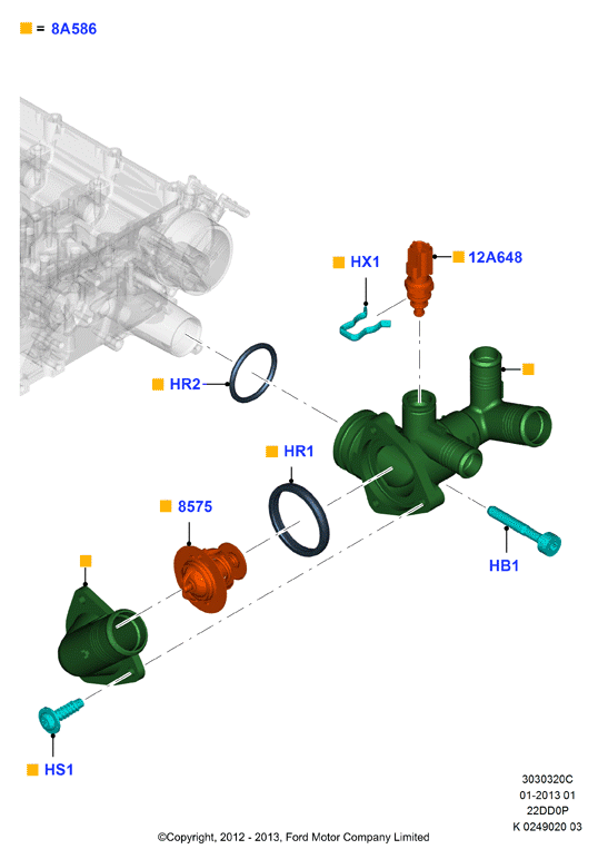 FORD 1130311 - Прокладка, впускной коллектор autosila-amz.com