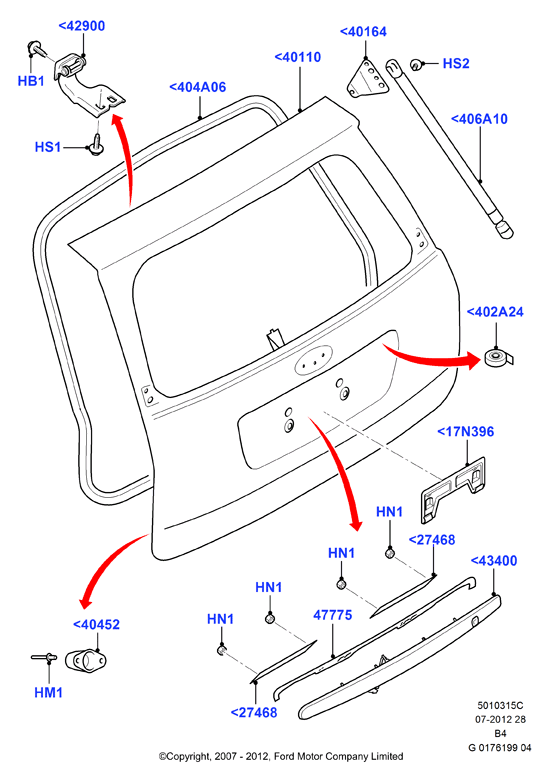 FORD 1684275 - АМОРТИЗАТОР ЗАДНЕЙ ДВЕРИ / FORD FOCUS-II (УНИВЕРСАЛ) autosila-amz.com