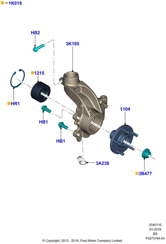 FORD USA 1 796 001 - Комплект подшипника ступицы колеса autosila-amz.com