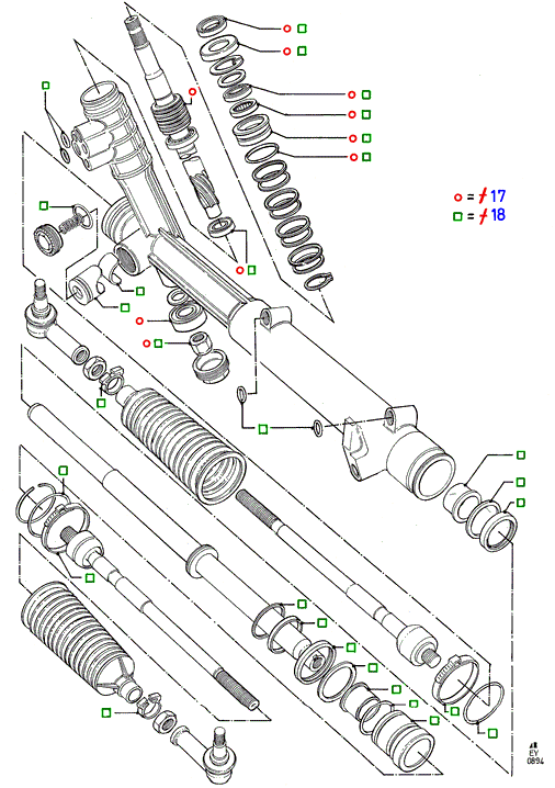 FORD 4704597 - Гайка М16x1,5мм шестигнранная тяги рулевой рейки autosila-amz.com