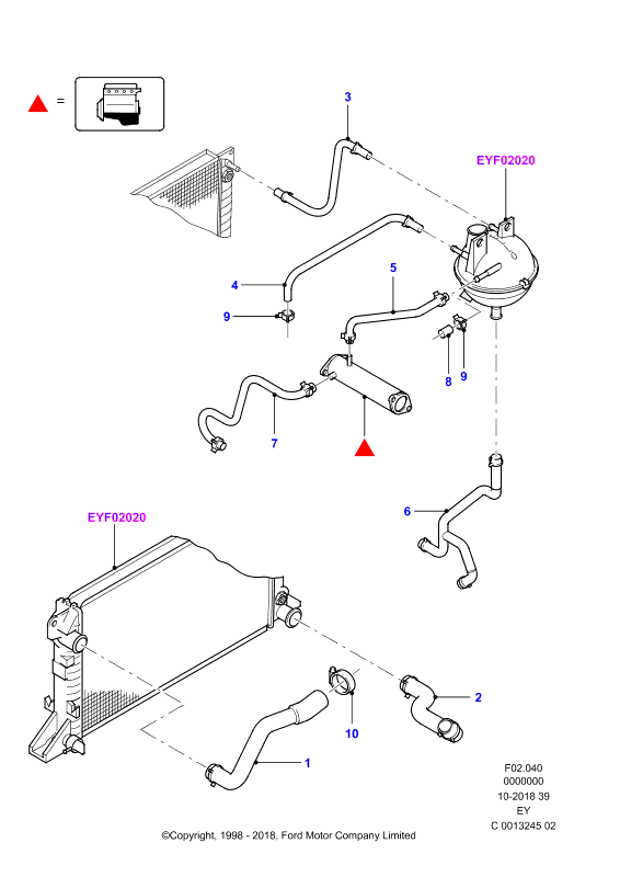 FORD 7405463 - Шланг радиатора autosila-amz.com