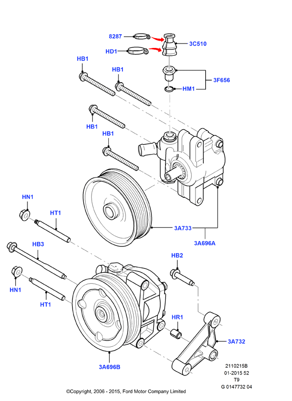 FORD 1 569 693 - Гидравлический насос, рулевое управление, ГУР autosila-amz.com