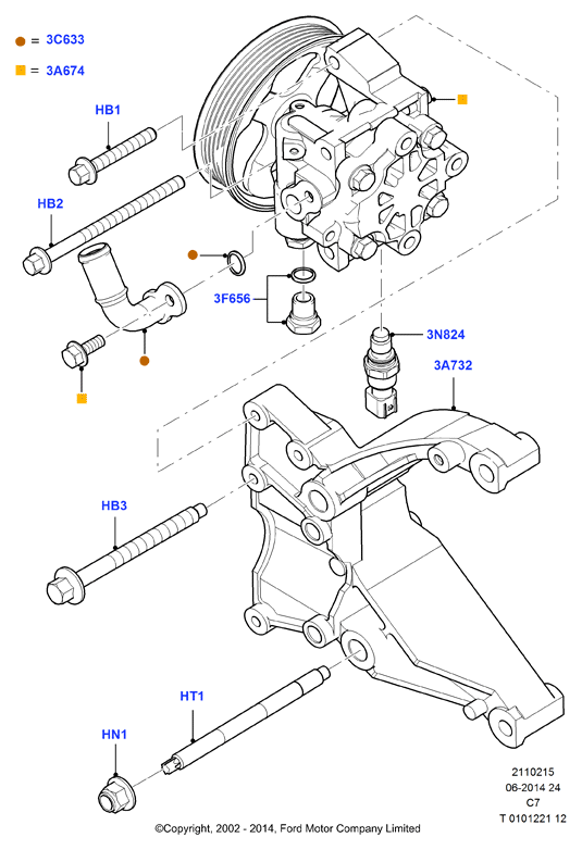 FORD 5 125 207 - Гидравлический насос, рулевое управление, ГУР autosila-amz.com