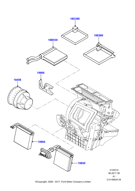 FORD 1 716 612 - Вентилятор отопителя Focus 2008-2011 (CB4), Kuga 2008-2012 (CBV), Mondeo 2007-2014 (CA2), S-MAX/Gala autosila-amz.com