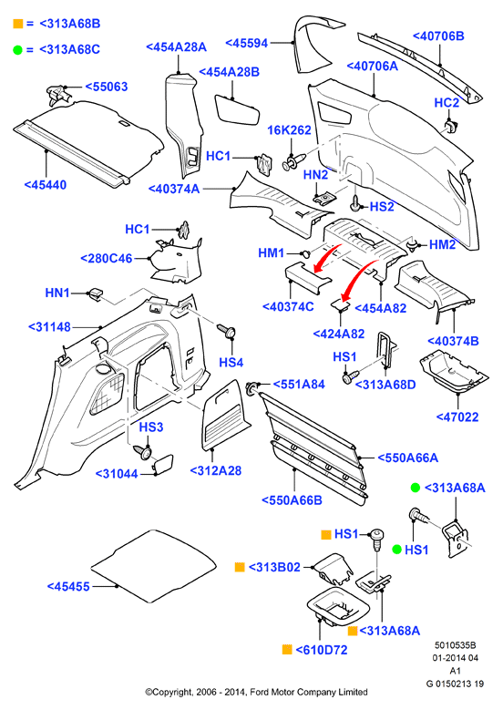 FORD 1 748 617 - Раздельная решетка, багажник / грузовое отделение autosila-amz.com