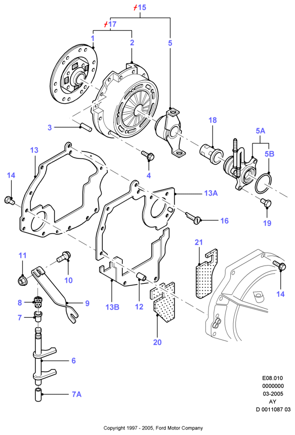 FORD 1057581 - корзина сцепления autosila-amz.com