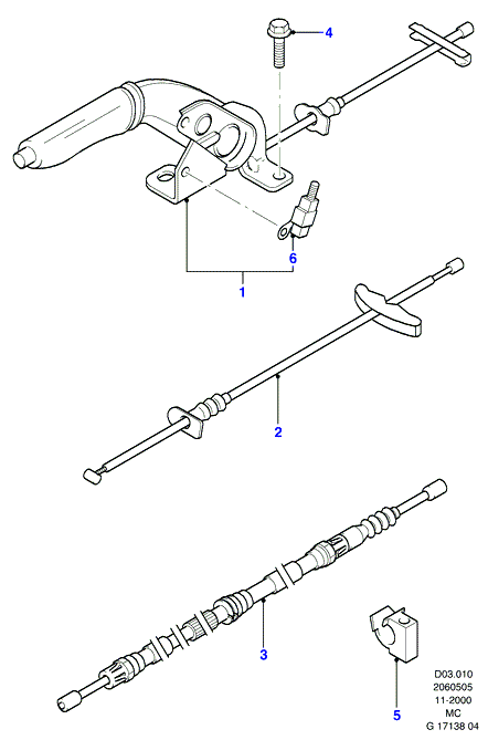 FORD 1050100 - Cable Assy - Parking Brake autosila-amz.com