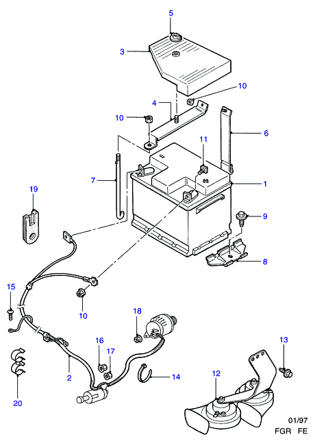 FORD 1445814 - аккумуляторная батарея евро autosila-amz.com