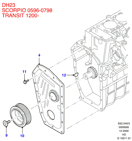 FORD 1 669 254 - 1669254 САЛЬНИК КОЛЕНВАЛА ПЕРЕДНИЙ autosila-amz.com