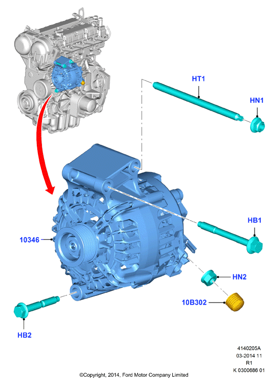 FORD 1762968 - Генератор autosila-amz.com