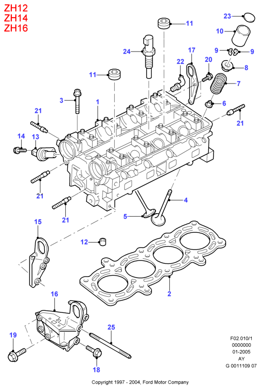 FORD 1 100 328 - Прокладка, головка цилиндра autosila-amz.com