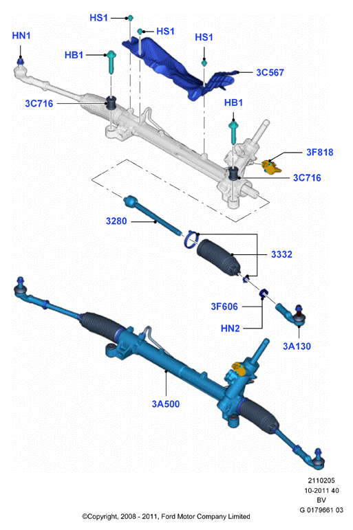 FORD 1541485 - Наконечник тяги рулевой Ford Kuga 2008-2012 autosila-amz.com